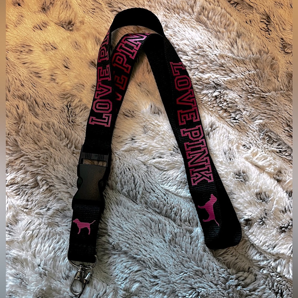PINK Lanyard w/detachable key chain